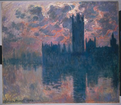 Houses of Parliament, solnedgang, 1902 av Claude Monet