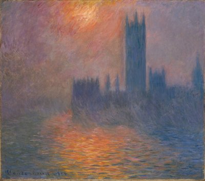 Houses of Parliament, solnedgang av Claude Monet