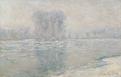Is, hvit effekt av Claude Monet
