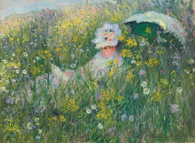 I Engen; Dans la prairie, 1876 av Claude Monet
