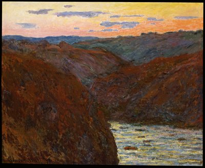La Creuse, solnedgang av Claude Monet