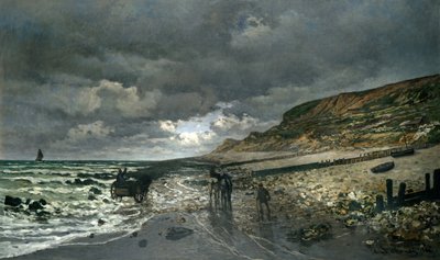 La Pointe de la Heve ved lavvann av Claude Monet