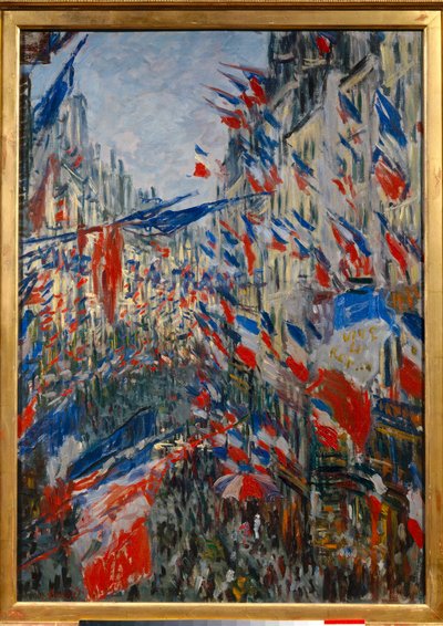 La Rue Saint-Denis (Saint Denis) i Paris, fest 30. juni 1878. Maleri av Claude Monet (1840-1926) av Claude Monet