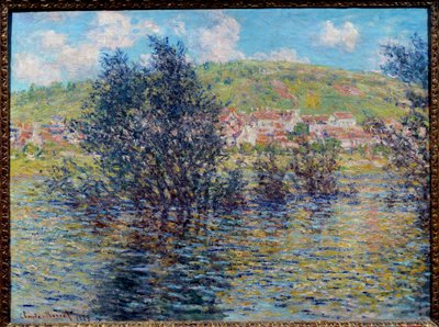 La Seine a Vetheuil, soleffekt etter regn. Maleri av Claude Monet (1840-1926) av Claude Monet