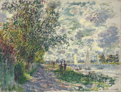Banken til Petit-Gennevilliers, 1875 av Claude Monet