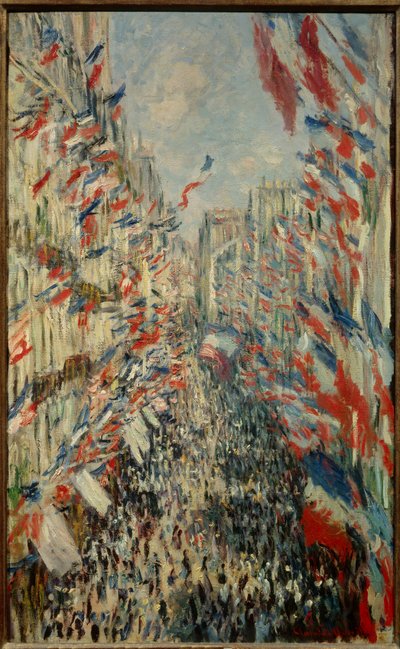 Rue Montorgueil i Paris, fest 30. juni 1878 - Maleri av Claude Monet (1840-1926) av Claude Monet
