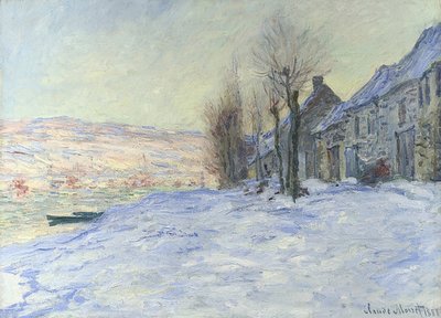 Lavacourt under snø. Rundt 1878-81 av Claude Monet