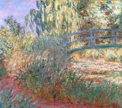 Vannliljedammen og sti langs vannet av Claude Monet
