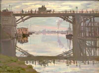 Trebroen (Die Holzbrücke) av Claude Monet