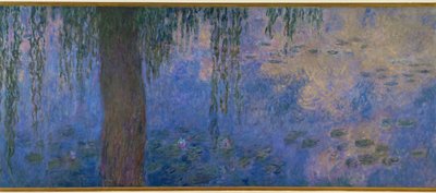 Vannliljer: Morgen blant piletrær (olje på lerret) av Claude Monet