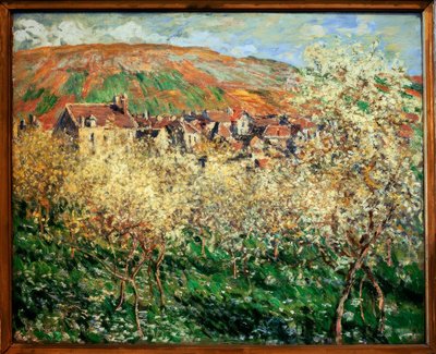 Les Pruniers en Fleurs à Vetheuil (Blomstrende Zwetschgenbäume av Claude Monet