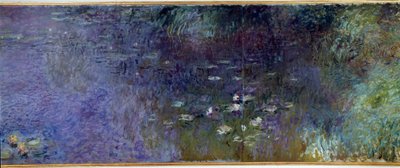 Les nympheas: matin Detail. Maleri av Claude Monet (1840-1926) 1914-1926 Diptyk på 2 x 3 m hver del. Paris. Musee De l