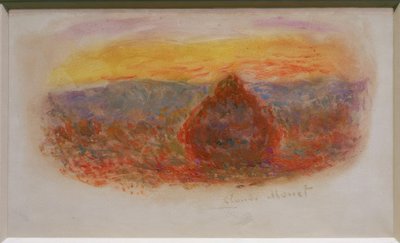 Slipestein, solnedgang av Claude Monet