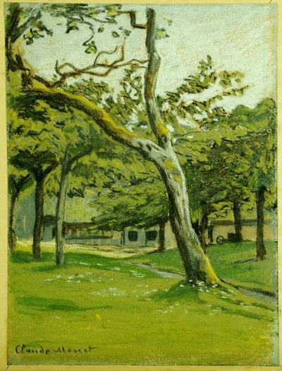 Normandie gård under trærne av Claude Monet