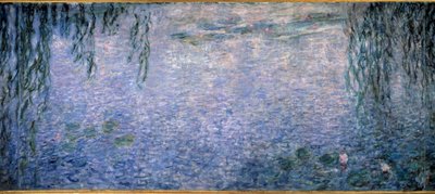 Nympheas, klar morgen med piler Triptych sentrale del. Maleri av Claude Monet (1840-1926) 1914-1926 Dim. 2 x 4,25 m. Paris. Orangerie museum av Claude Monet