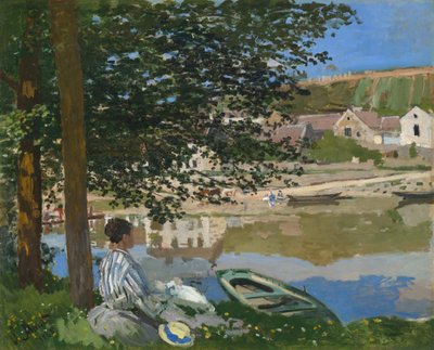 På Bank of the Seine, Bennecourt, 1868. av Claude Monet
