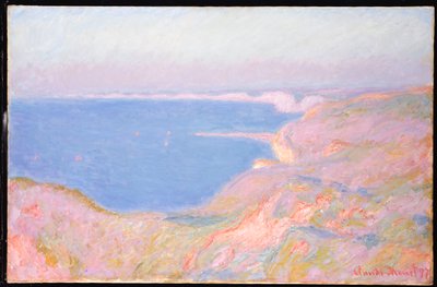 På klippene nær Dieppe, solnedgang, 1897 av Claude Monet