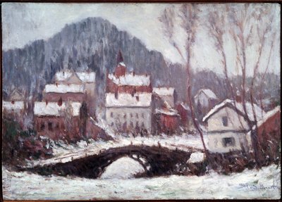 Vinterlandskap. Maleri av Claude Monet (1840-1926) av Claude Monet