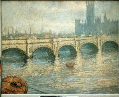 Bro over Themsen av Claude Monet