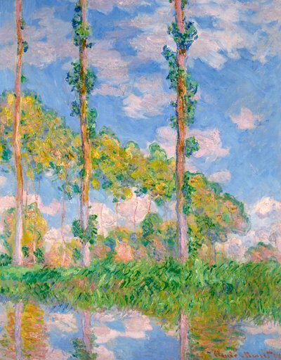 Popler i solen, 1891 av Claude Monet