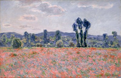 Poppy Field, ca. 1890 (olje på lerret) av Claude Monet