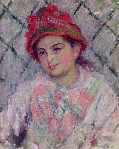 Portrett av Blanche Hoschede (1864-1947) som en ung jente, ca. 1880 av Claude Monet