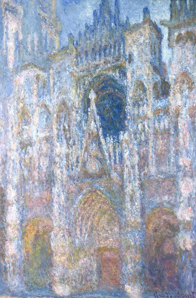 Rouen-katedralen, Blue Harmony, Morning Sunlight, 1894 av Claude Monet