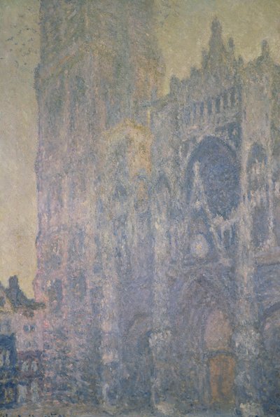Rouen katedral, Harmoni i hvitt, morgenlys, 1894 av Claude Monet