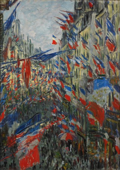 Rue Saint-Denis, festen 30. juni 1878, 1878. av Claude Monet