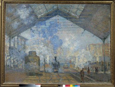 Saint Lazare jernbanestasjon av Claude Monet