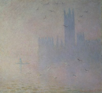 Måker over parlamentets hus, 1904 av Claude Monet