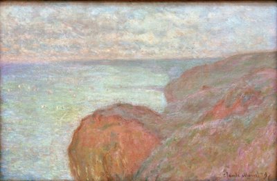 På Falaise nær Dieppe, overskyet himmel av Claude Monet