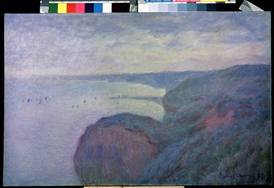 På klippen nær Dieppe. Maleri av Claude Monet (1840-1926) av Claude Monet