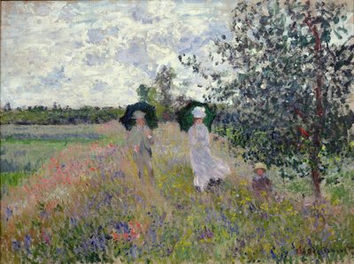 Går en tur i nærheten av Argenteuil av Claude Monet