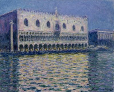 Dogepalasset i Venezia av Claude Monet