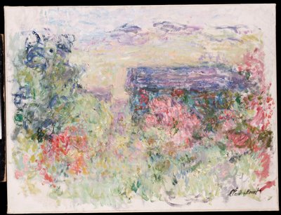 Huset gjennom rosene, ca. 1925-26 av Claude Monet