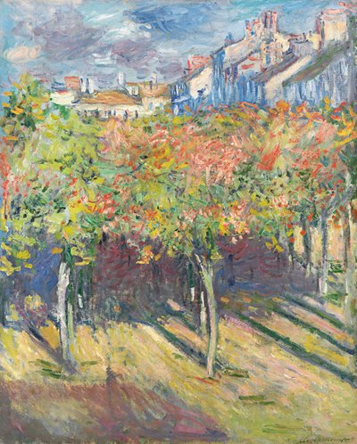 Limetrærne på Poissy; Lindetrær i Poissy, 1882 av Claude Monet