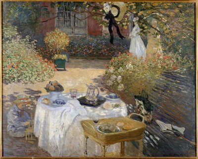 Lunchen, Monets hage på Argenteuil av Claude Monet