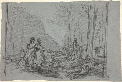 Lunchen på gresset, ca. 1865. av Claude Monet