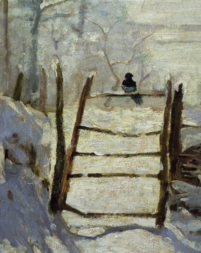 The Magpie (detalj) av Claude Monet