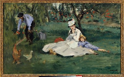 Monet-familien i hagen av Claude Monet