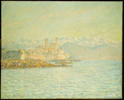 Det gamle fortet i Antibes (olje på lerret) av Claude Monet
