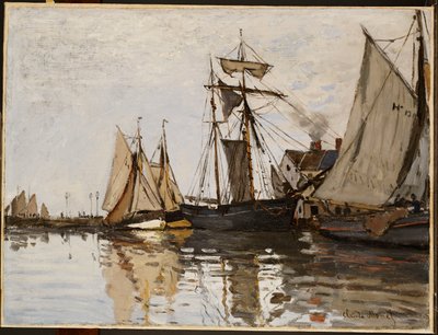 Havnen i Honfleur, ca. 1865 av Claude Monet