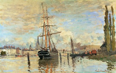 Seinen i Rouen, 1872 av Claude Monet