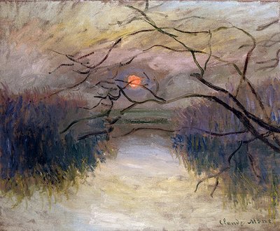 Seinen ved Vetheuil (olje på lerret) av Claude Monet