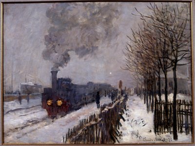 Toget i snøen av Claude Monet