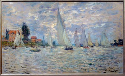 Båtene. Regates et Argenteuil-maleri av Claude Monet (1840-1926) 1874 Søn. 0,6x1 m Paris, musee d'Orsay - Båtene eller Regattaen på Argenteuil. Maleri av Claude Monet (1840-1926), ca. 1874. 0,6 x 1 m. Orsay-museet, Paris av Claude Monet