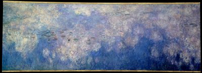 Nymfeene; skyene. Sentral del av triptyken malt i Giverny. Maleri av Claude Monet (1840-1926) av Claude Monet