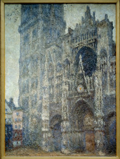 Portalen til katedralen de Rouen; gråvær. Maleri av Claude Monet (1840-1926) av Claude Monet