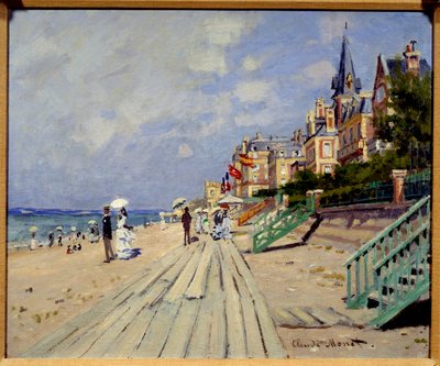 Trouville-stranden. Maleri av Claude Monet (1840-1926) av Claude Monet